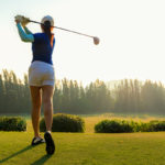 Anti-rotation coaching with golf player